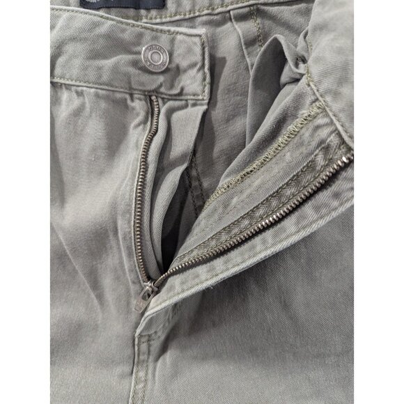 Asos Design Jeans Womens Size 4 Gren High Rise Wide Leg Raw Hem Cuff 100% Cotton - Picture 11 of 13